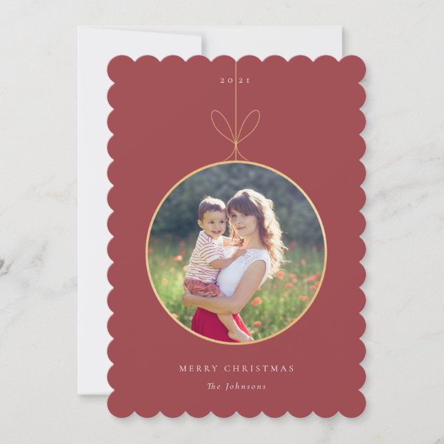 Ornament Frame Photo Card (Front)