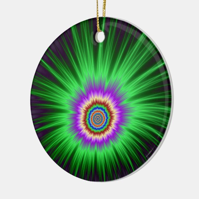 Ornament  Green Star Burst (Left)