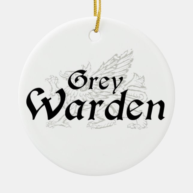 Ornament: Grey Warden Ceramic Tree Decoration (Front)