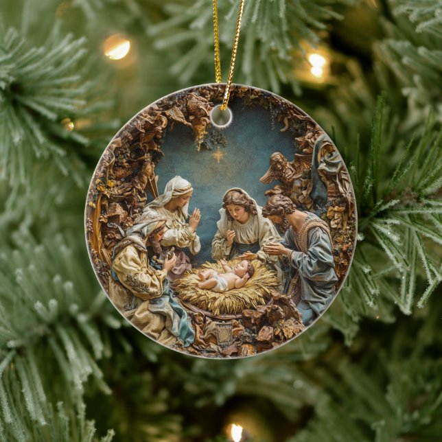 Ornament Holy Family Nativity Scene (Tree)
