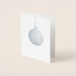 ORNAMENT JOY Holiday Card Silver