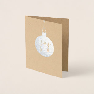 ORNAMENT JOY Holiday Card Silver