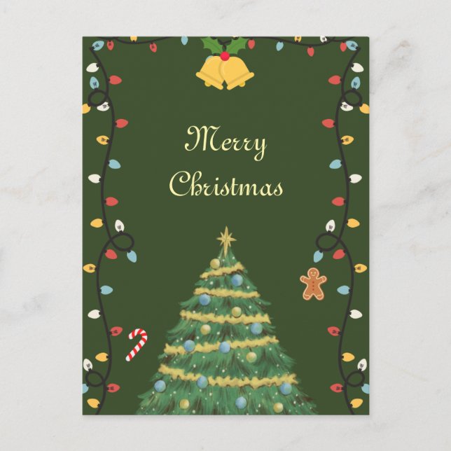 Ornament Lights Holiday Christmas Card (Front)