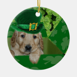 ORNAMENT - LITTLE IRISH PUPPY - GOLDEN RETRIEVER