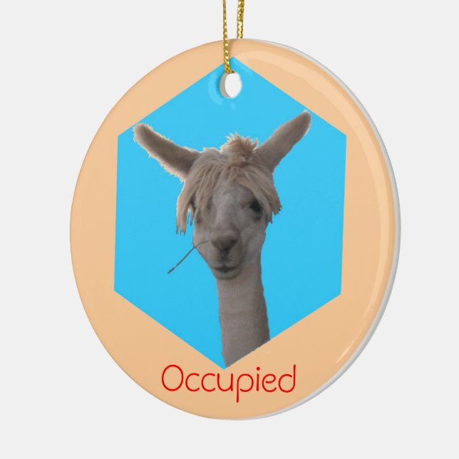 Ornament - Llama Occupied hanger (Left)