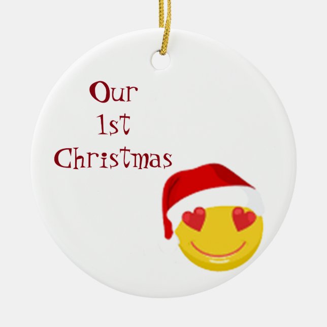 ORNAMENT ***MARRY ME*** WITH WINKING SANTA (Front)
