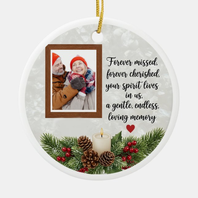Ornament Memoryal - photos can be personalised (Front)