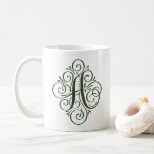 Ornament Monogram Swash Personalised Coffee Mug