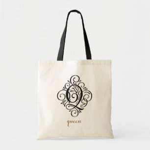 Ornament Monogram Swash Personalised Initial "Q" Tote Bag