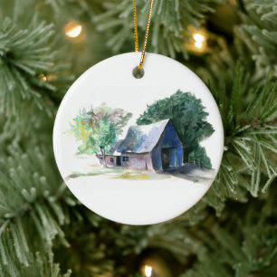 Ornament - Painting of barn