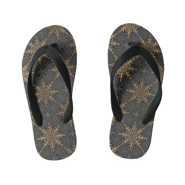Ornament Pattern 3 Kid's Jandals (Footbed)