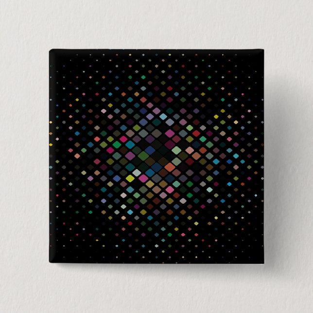 Ornament Pattern With Little Squares 15 Cm Square Badge (Front)