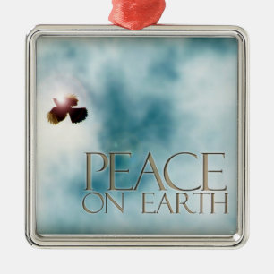 Ornament, Peace On Earth, Peace Dove Metal Tree Decoration