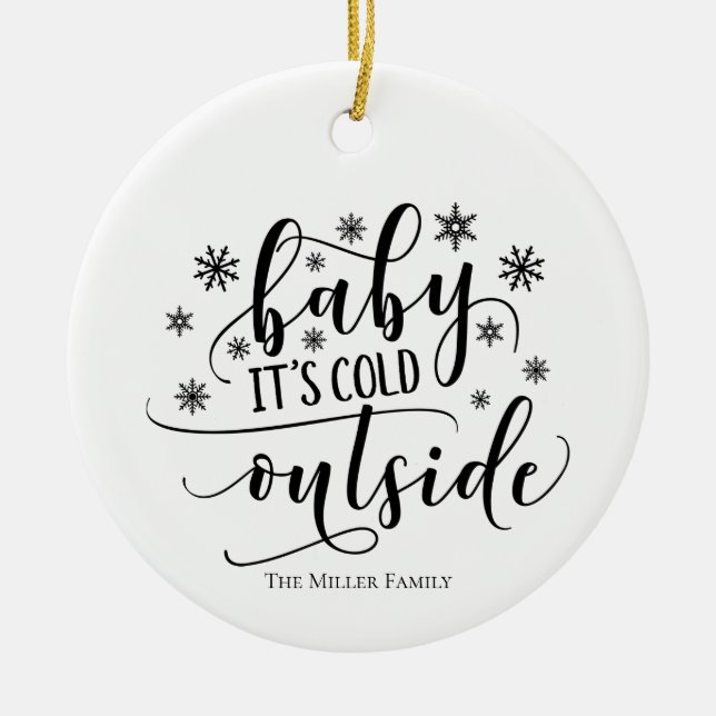 Ornament Personalised Baby It's Cold Outside  (Front)