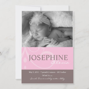 Ornament Pink Baby Announcement