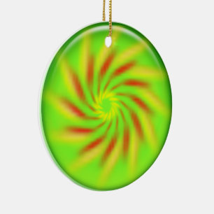 Ornament - Pinwheel inside 3d green ball