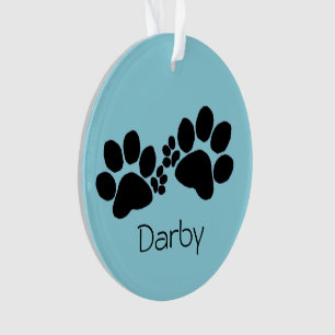 Ornament - Polydactyl Paw Prints and Photo
