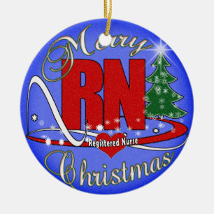 ORNAMENT - RN NURSE - MERRY CHRISTMAS