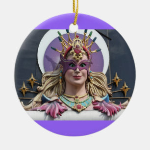 Ornament, round, Vegas # 1 Ceramic Tree Decoration