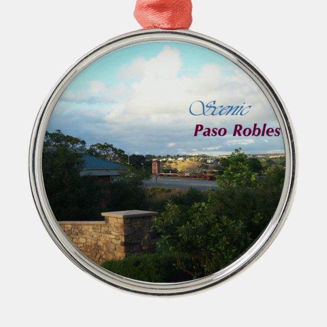Ornament: Scenic Paso Robles Metal Tree Decoration (Front)