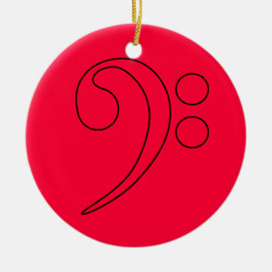 Ornament - Simple Bass Clef - Pick your colour