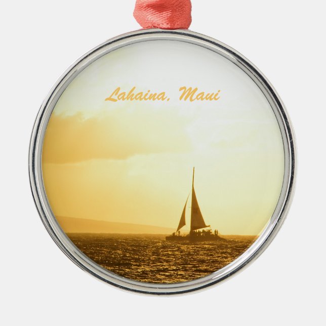 Ornament: Sunset Memories (Premium Round) Metal Tree Decoration (Front)