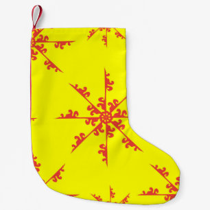 Ornament Swirl Pattern vintage illustrationabstrac Small Christmas Stocking