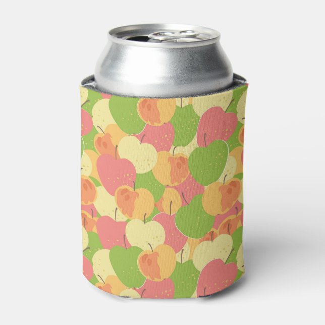 Ornament With Apples Can Cooler (Can Front)