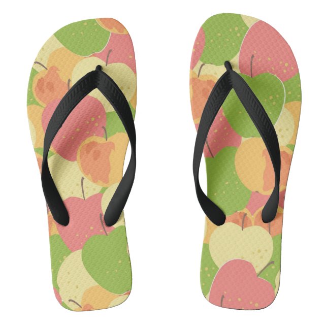 Ornament With Apples Jandals (Footbed)