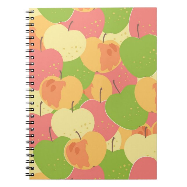 Ornament With Apples Spiral Notebook (Front)