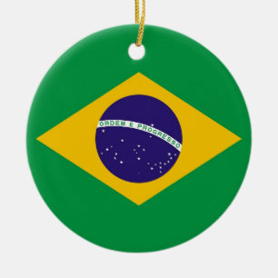 Ornament with flag of Brazil