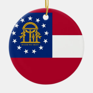 Ornament with flag of Georgia