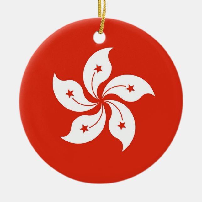 Ornament with flag of Hong Kong, China (Front)