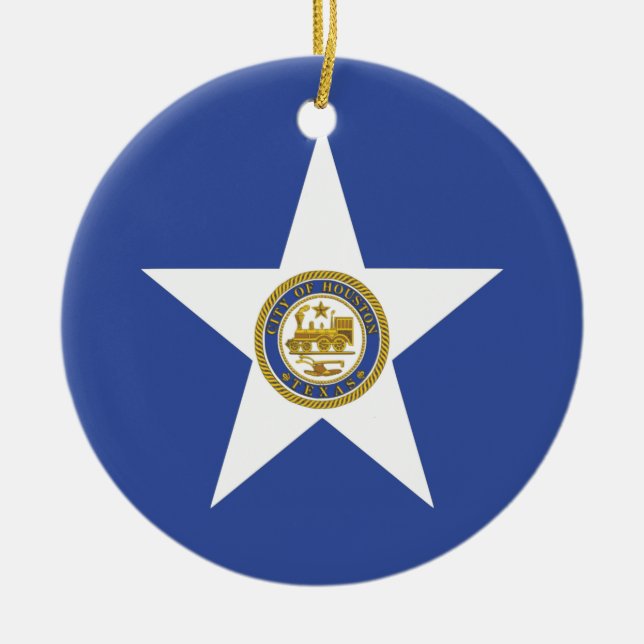 Ornament with flag of Houston, USA (Front)