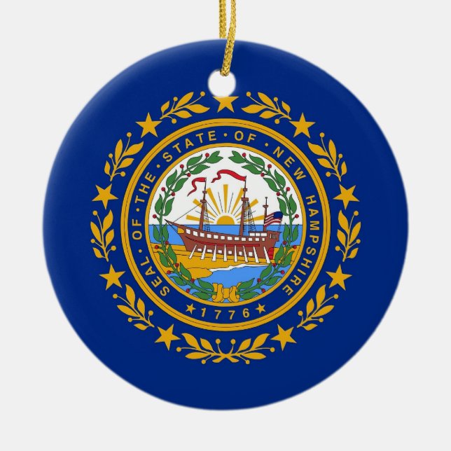 Ornament with flag of New Hampshire (Front)