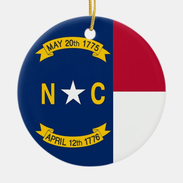 Ornament with flag of North Carolina (Front)