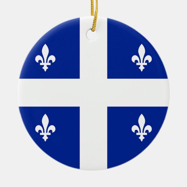 Ornament with flag of Quebec, Canada (Front)
