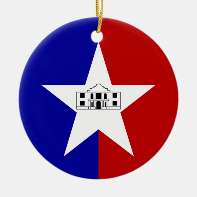 Ornament with flag of San Antonio, USA (Front)