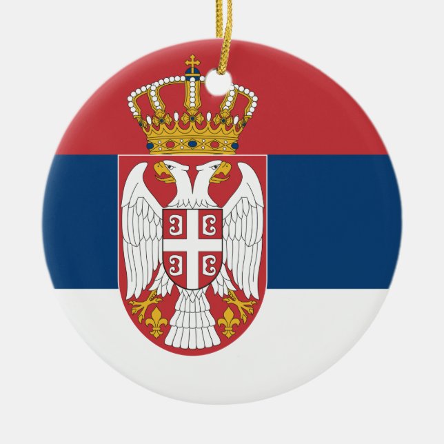 Ornament with flag of Serbia (Front)