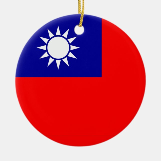 Ornament with flag of Taiwan (Front)