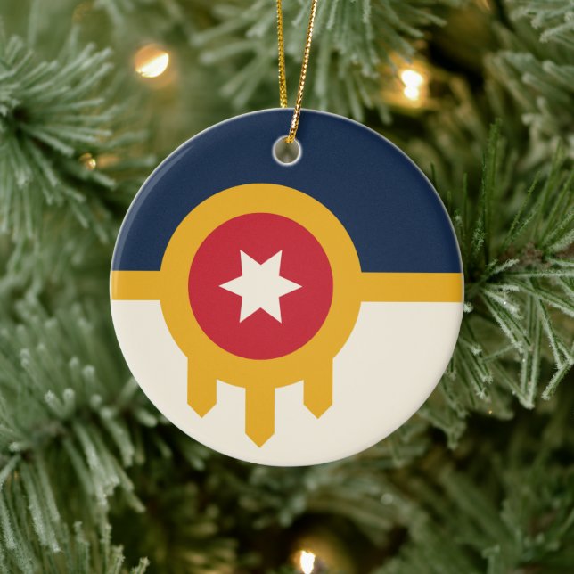 Ornament with flag of Tulsa, Oklahoma (Tree)