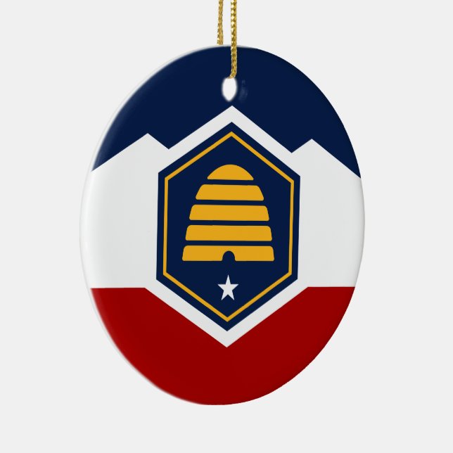 Ornament with flag of Utah, USA (Right)