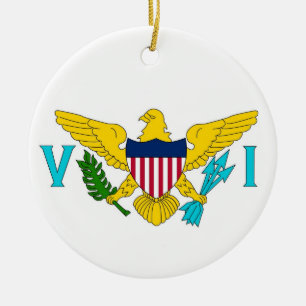Ornament with flag of Virgin Islands