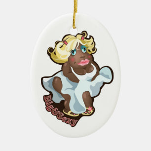 Ornament with funny hippo character.