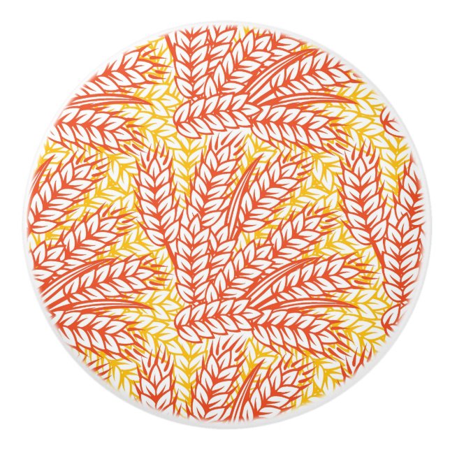 Ornament with wheat ears ceramic knob (Front)