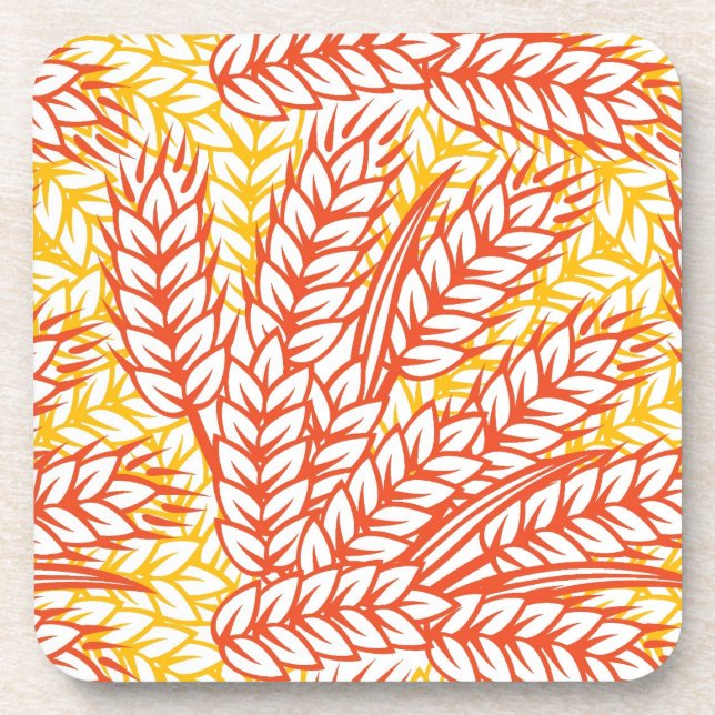 Ornament with wheat ears coaster (Front)