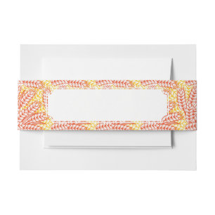 Ornament with wheat ears invitation belly band