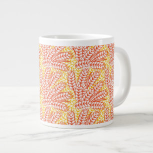 Ornament with wheat ears large coffee mug