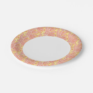 Ornament with wheat ears paper plate