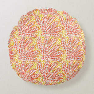 Ornament with wheat ears round cushion